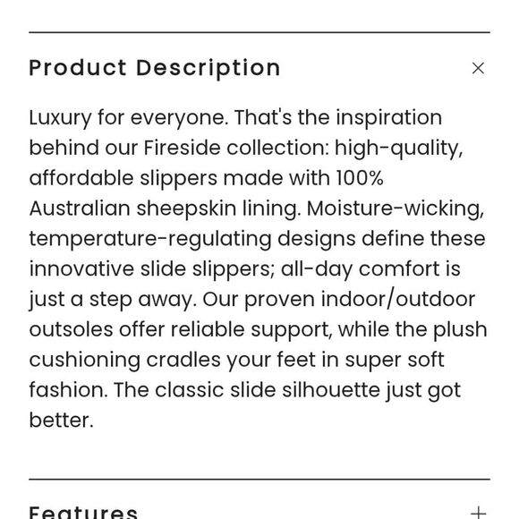 Fireside By Dearfoams Cairns Genuine Shearling Slide Slipper-Metallic Suede Trim - Picture 7 of 11